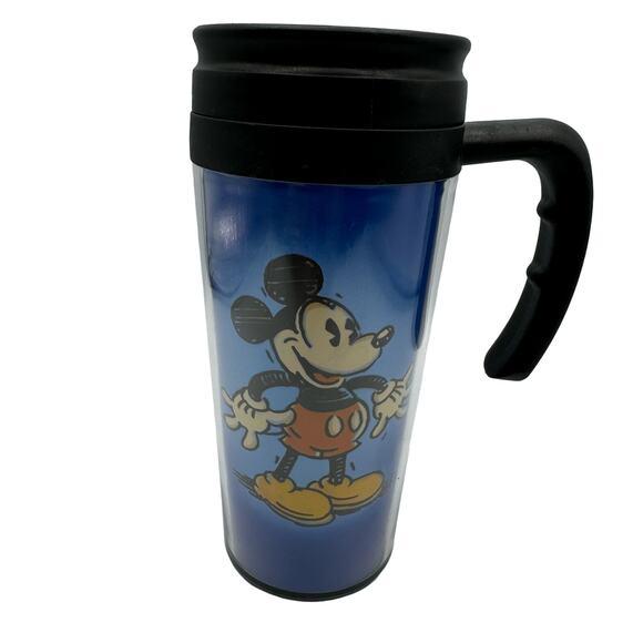 Disney Mickey Mouse Red  Travel Thermal Coffee Mug With Lid and Handle Tumbler - Picture 1 of 9